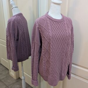 Kersh Lavender Cable Knit Sweater